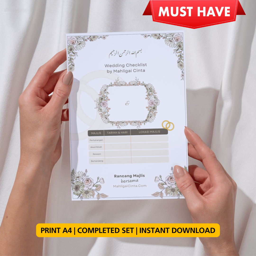 Wedding Checlist A4 (Print) by Mahligai Cinta